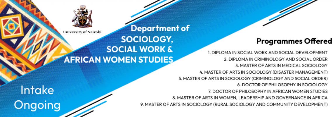 Department of Sociology Intake