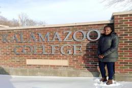 Jayne Nthiga at Kalamazoo College Michigan Usa.